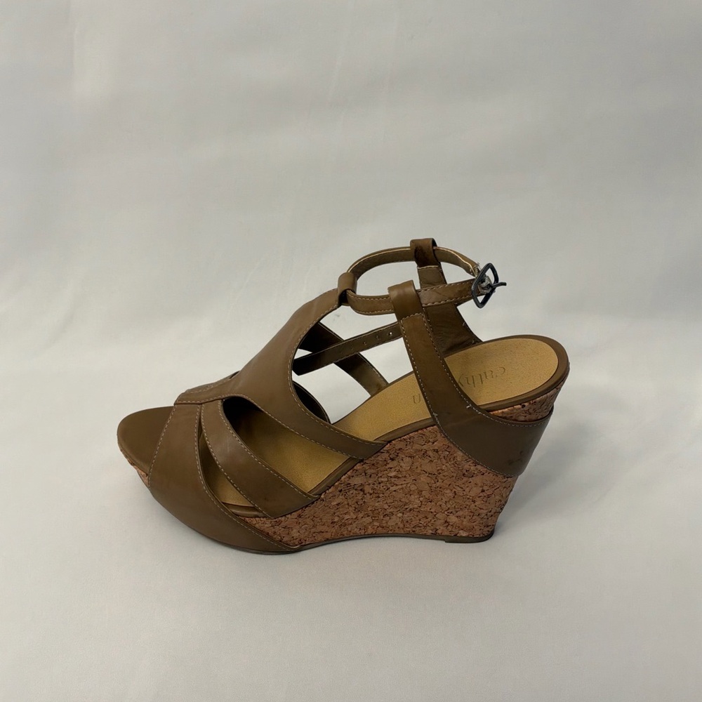 Cathy Jean Tan Wedge Sandals